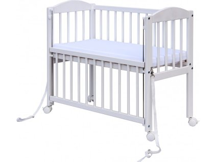 drevena detska postylka scarlett baby borovice 90 x 41 cm bila