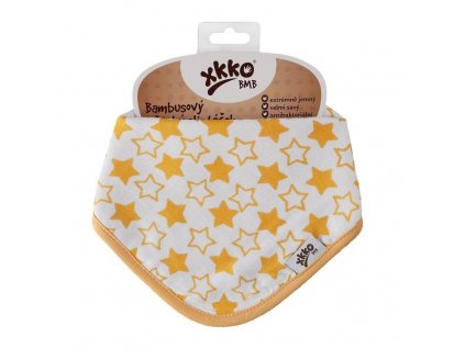 detsky slintacek xkko bmb bambusovy little stars orange