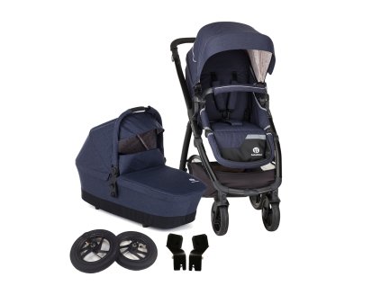 detsky kocarek petite mars vario 2 v 1 nafukovaci kola midnight blue