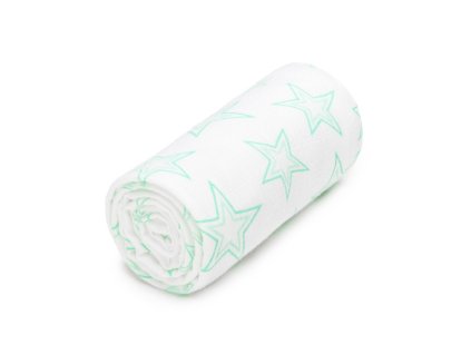 detska plenkova osuska t tomi bambusova s potiskem green stars
