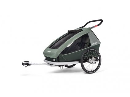 detsky sportovni vozik odpruzeny croozer kid for 2 plus vaaya jungle green 2020 2v1