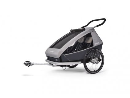 detsky sportovni vozik odpruzeny croozer kid for 2 keeke stone grey 2020 2v1