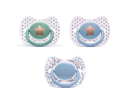 SUAVINEX | Šidítko PREMIUM HAUTE COUTURE 0-4 m - ZELENÁ HVĚZDA