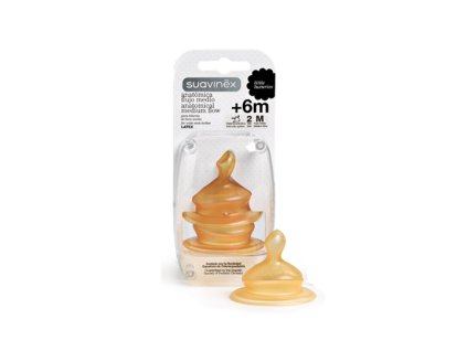 SUAVINEX | SAVIČKA ŠIROKOHRDLÁ Anatomická Latex S2/M - 2 ks