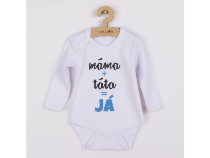 Body s potiskem New Baby máma plus táta rovná se JÁ