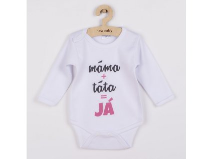 Body s potiskem New Baby máma plus táta rovná se JÁ