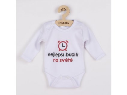 Body s potiskem New Baby nejlepší budík na světě