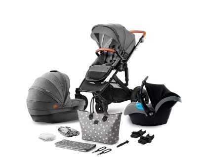 detsky kocarek kinderkraft prime 3 v 1 grey