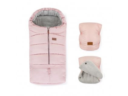 set detsky fusak do kocarku petite mars jibot nastavitelny 3 v 1 rukavice na kocarek flamingo pink