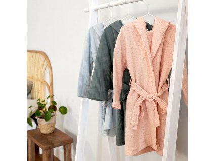 detsky koupaci plast lassig muslin bathrobe 24 36 mesicu mustard