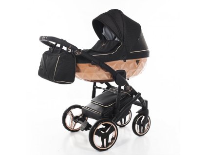 detsky kocarek junama mirror satin v2 02 black copper