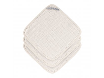 detska zinka lassig muslin washcloth 3 kusy milky