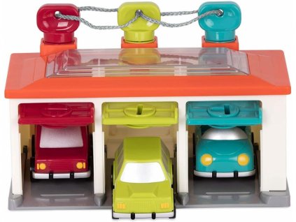 detska edukacni hracka b toys garaz se tremi auty