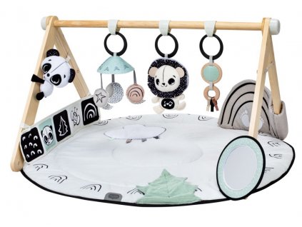 Dětská hrací deka Tiny Love Black & White s dřevěnou hrazdou