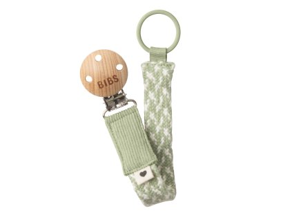 detsky klip na dudlik bibs paci braid novinka sage ivory
