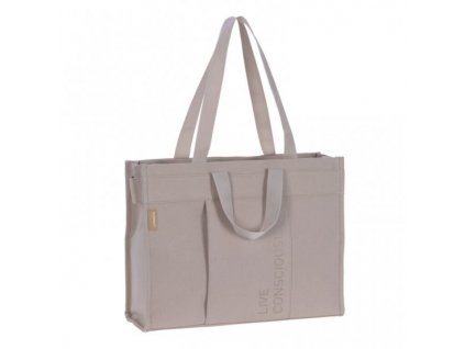 prebalovaci taska na rukojet lassig green label tote up bag taupe