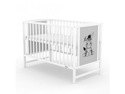 Dřevěná dětská postýlka New Baby BEA standard Zebra