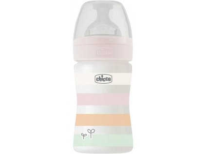 Kojenecká láhev CHICCO Well-being silikon 150 ml (barva kluk)