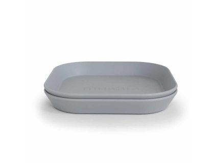 Mushie hranatý tanier 2ks (barva cloud)