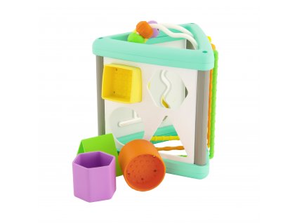 Dětská edukační hračka Infantino Trojhran s aktivitami a vkládacími tvary