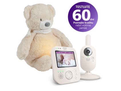 Dětská video chůvička Philips AVENT SCD891/26 + NATTOU Uspáváček 4 v 1 Sleepy Bear