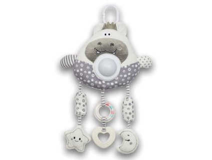 Dětská závěsná hračka FUNMUCH hippo se světlem a hudbou