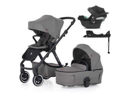 Kombinovaný dětský kočárek PETITE&MARS ICON 2 v 1 LITE AIR + CYBEX Aton B2 i-Size + základna (barva Dove Grey)