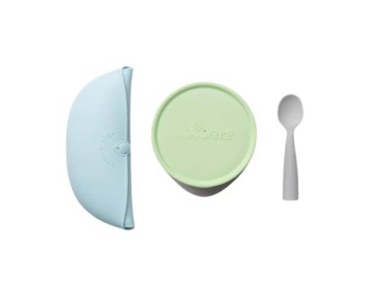 MINIWARE Jídelní set First Bites Deluxe Key Lime/Aqua (barva Key Lime/Aqua)