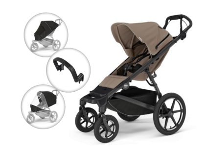 set sportovni detsky kocarek thule urban glide 4 wheel 2025 tinted taupe