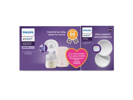 Elektrická odsávačka mateřského mléka Philips AVENT SCF395/31+Dárek