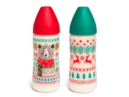 SUAVINEX | LÁHEV 360 ml Kulatá savička 3-poziční - kolekce WINTER