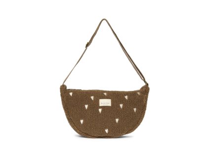 Kabelka/ledvinka STUDIO NOOS - Teddy Hearts Adult FANNY Brown Hearts (barva Brown Hearts)