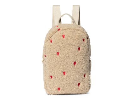 Dětský batůžek STUDIO NOOS - Teddy Hearts Mini BACKPACK (barva Ecru Hearts)