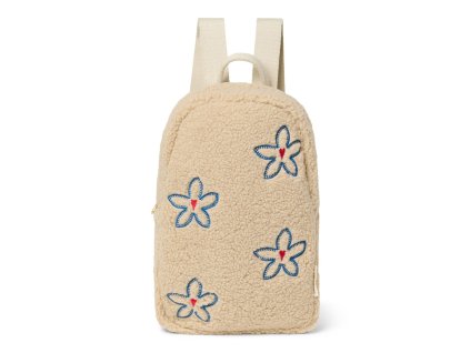 Dětský batůžek STUDIO NOOS - Teddy Mini BACKPACK (barva Ecru Flower Heart)