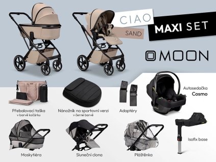 detsky kocarek moon ciao maxi set 2026 sand