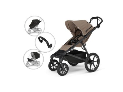set sportovni detsky kocarek thule urban glide 4 wheel 2025 2026 uni prislusenstvi tinted taupe