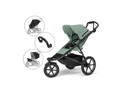set sportovni detsky kocarek thule urban glide 3 single 2025 2026 uni prislusenstvi mist green