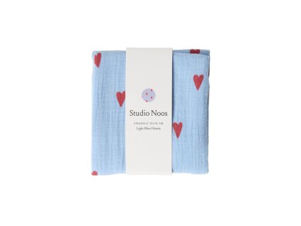 Dětská zavinovačka STUDIO NOOS - SWADDLE ZAVINOVAČKA Print Medium (barva Blue Hearts)
