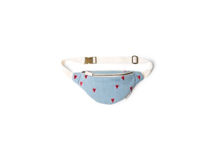 Dětská ledvinka STUDIO NOOS - Denim Mini FANNY pack (barva Blue Hearts)