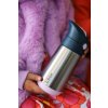 Termoska na pití s brčkem 500 ml (Varianta modrá/zelená)