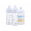 Sada kojeneckých lahví Bebeconfort Emotion Physio 270 ml 0-12m+ White 2 ks + dávkovač