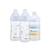 Sada kojeneckých lahví Bebeconfort Emotion Physio 270 ml 0-12m+ White 2 ks + dávkovač