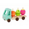 Dětský dřevěný náklaďák B-Toys Stack & Roll Fruit Truck