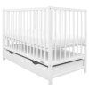 Dětská postýlka se šuplíkem New Baby BASIC bílá (Barva Bílá)