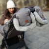 Rukávník/rukavice na kočárek PETITE&MARS Furry (barva Furry Sky Whisper)