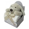 Dětská deka s hračkou REEON Free2Play (barva Teddy Grey/White)