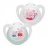 Dětské šidítko NUK Star Peppa Pig 0-6 m 2 ks (Barva Bílá, Velikost 0-6 m)
