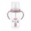 Kojenecká láhev NUK Perfect Match na učení s brčkem 260 ml (Barva BEAR)
