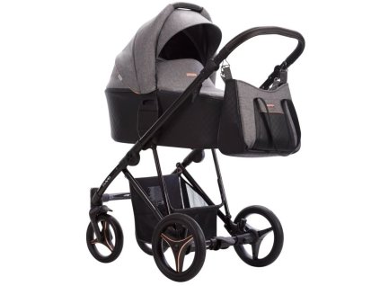 Bebetto kombinovaný kočárek Flavio Gloss, 06 šedá