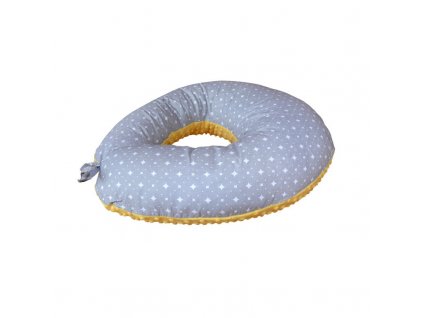 COSING Kojící polštář Sleeplease Minky + bavlna - Puntíky žlutá